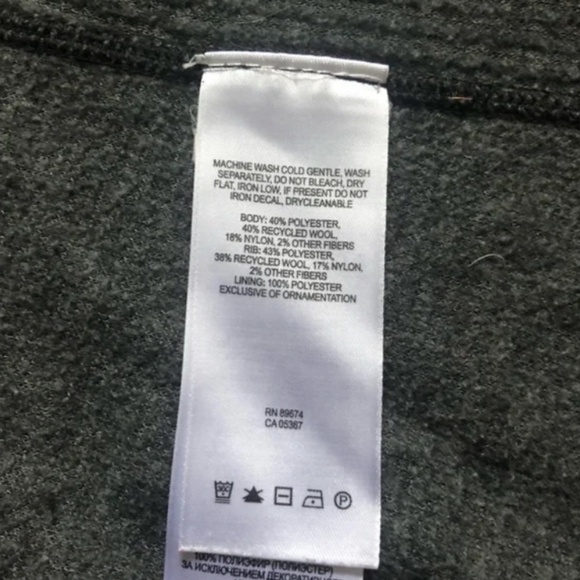 Mountain Hardwear Wool Blend Full Zip Cardigan Sweater Jacket in Black Sz Small - Picture 4 of 8